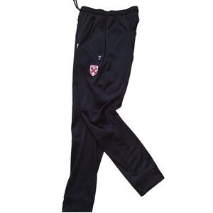 Burnside Fleece Pants Men's S Black Performance "Mathew College" Patch Princeton
